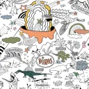 Poster géant à colorier - Dinosaures - Pirouette Cacahouète