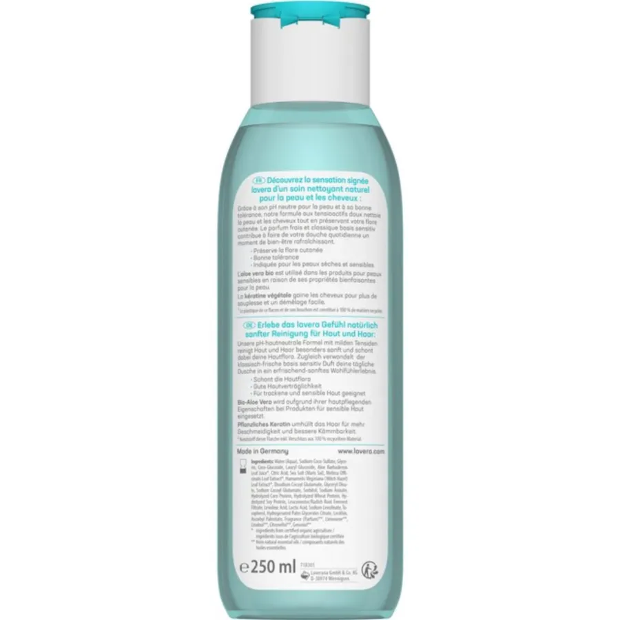 Douche soin 2en1 corps et cheveux - Basis Sensitiv - Lavera