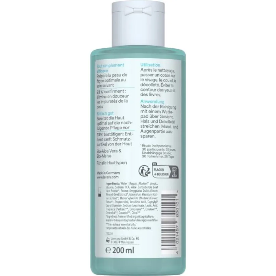 Lotion tonique soin doux Basis Sensitiv - Lavera