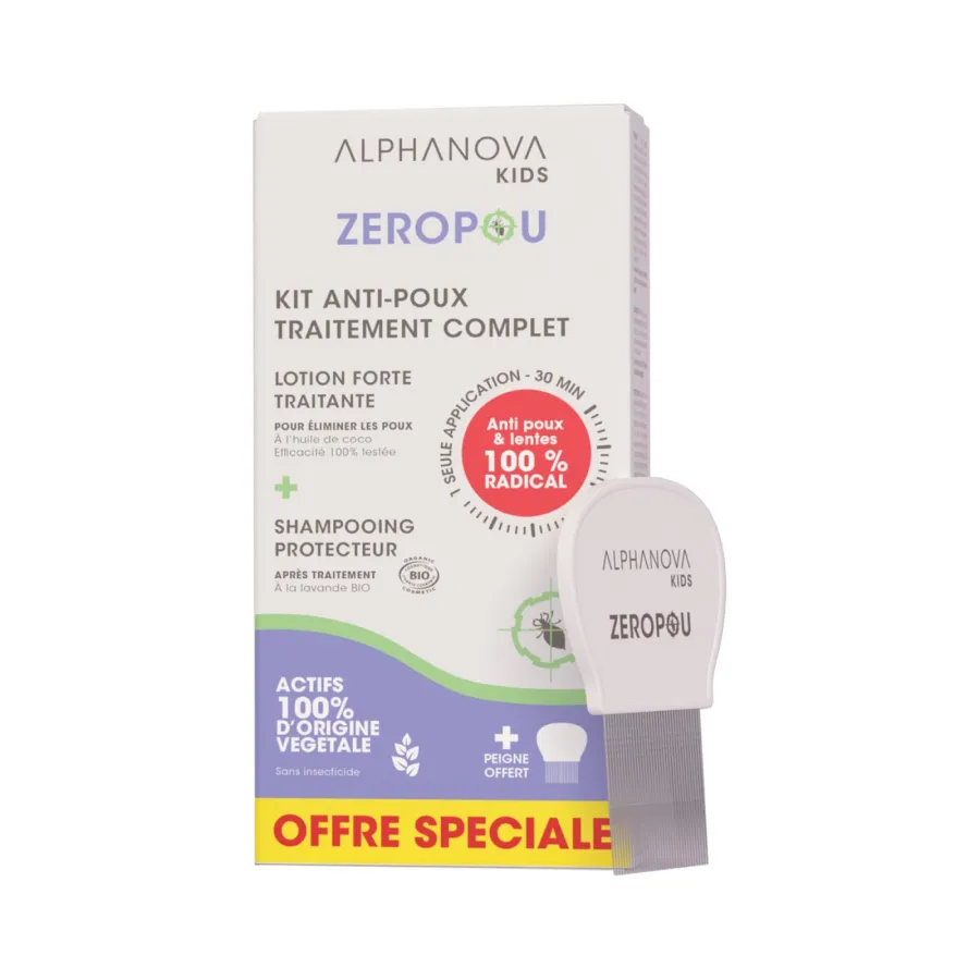 Kit anti-poux & lentes Zéropou - Alphanova Kids