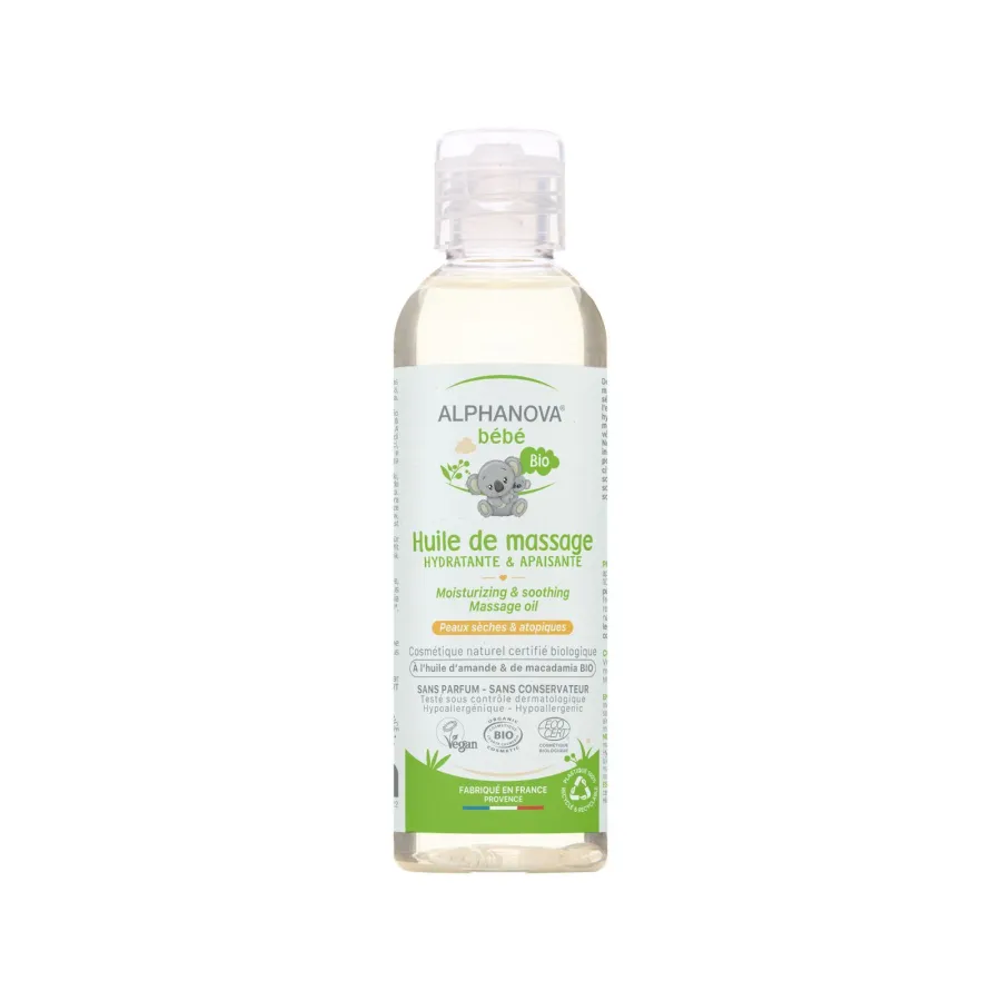 Huile de massage bébé bio - Alphanova bébé