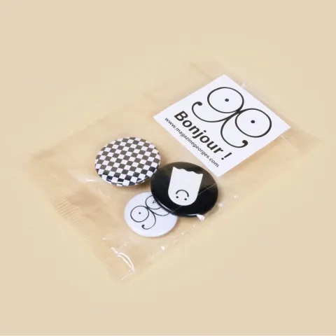 Lot de 3 badges - Maisons Georges