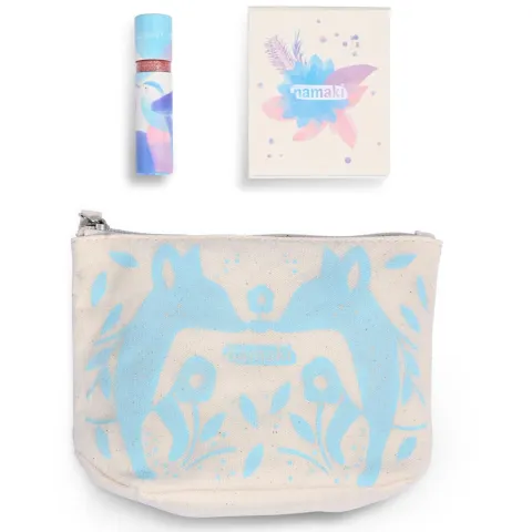 Trousse de maquillage scintillante Renard Bleu - Namaki