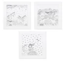 Kit créatif - 3 Illustrations Licorne encadrées à colorier - Pirouette Cacahouète