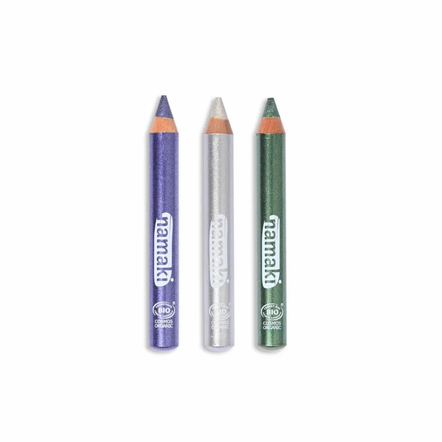 Kit de 3 crayons de maquillage pailletés - Clair de Lune - Namaki