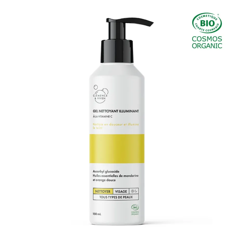 Gel nettoyant illuminant pour peaux ternes et fatiguées - Clémence et Vivien