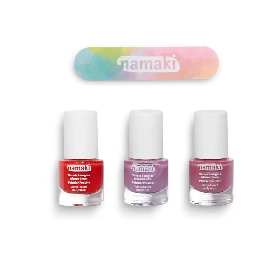 Coffret de 3 vernis avec lime à ongles - Namaki