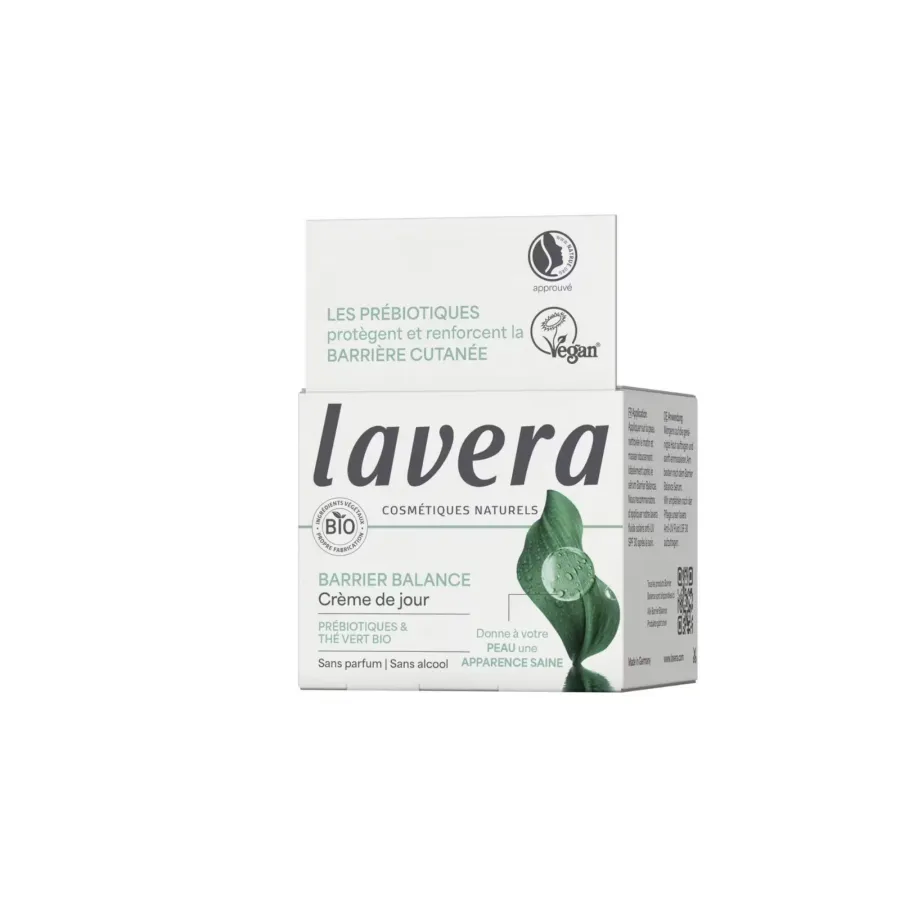Crème de jour BIO prébiotiques & thé vert - 50ml - Lavera