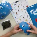 Kit créatif - Globe terrestre en papier - Pirouette Cacahouète