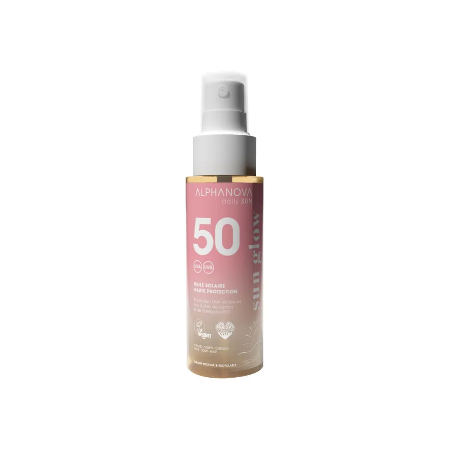 Huile solaire Haute protection SPF50 - Alphanova Daily Sun