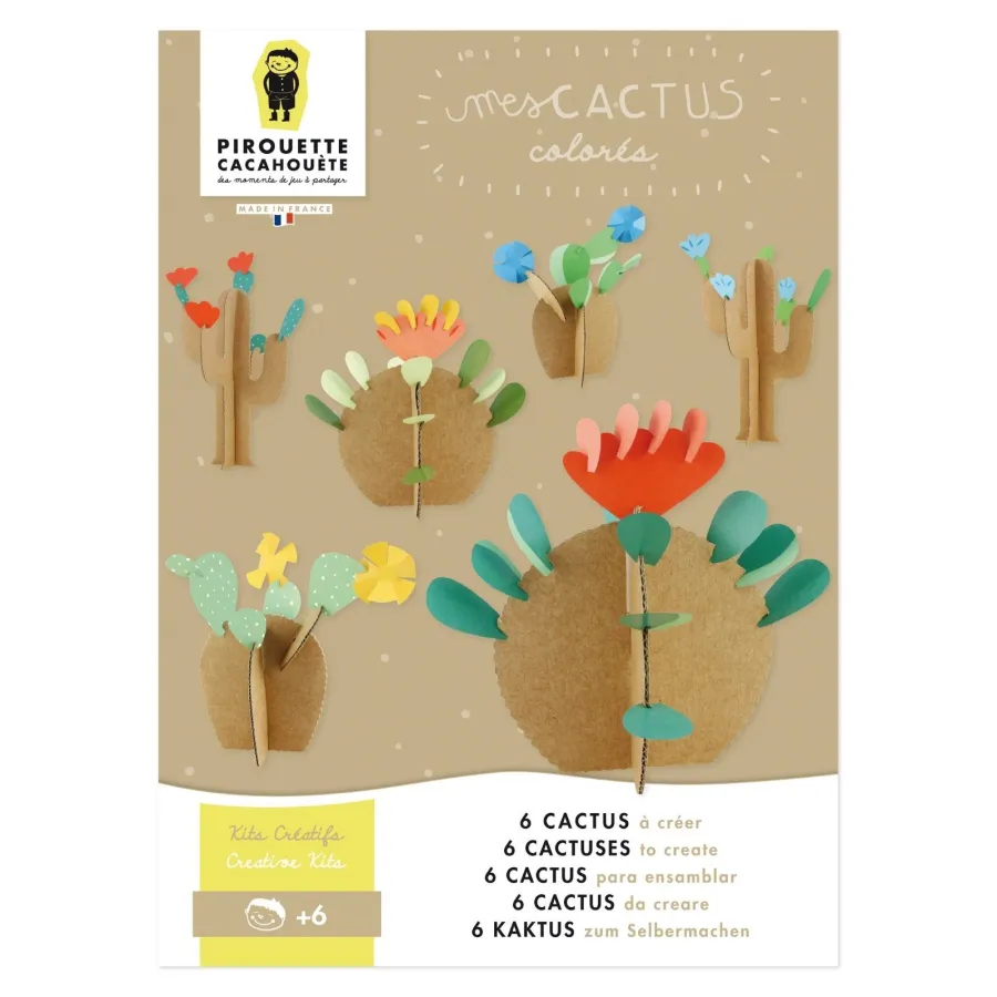 Kit créatif - 6 Cactus à créer - Pirouette Cacaouète