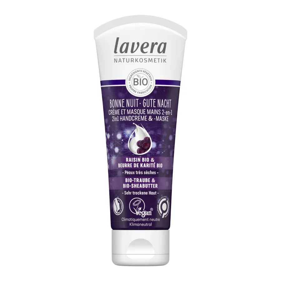Crème et masque de nuit pour les mains Bio Bonne Nuit - Lavera