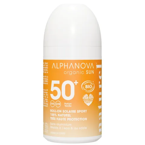 Roll on solaire sport SPF50+ très haute protection - Alphanova Organic Sun