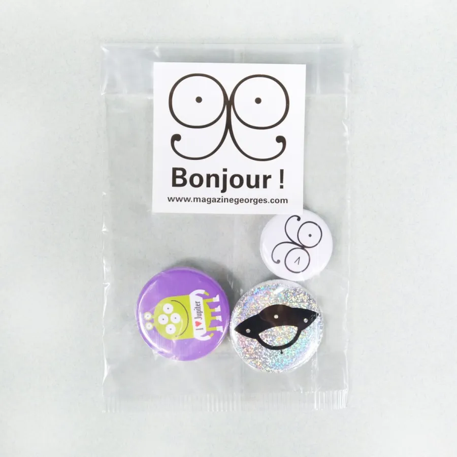 Lot de 3 badges - Maisons Georges