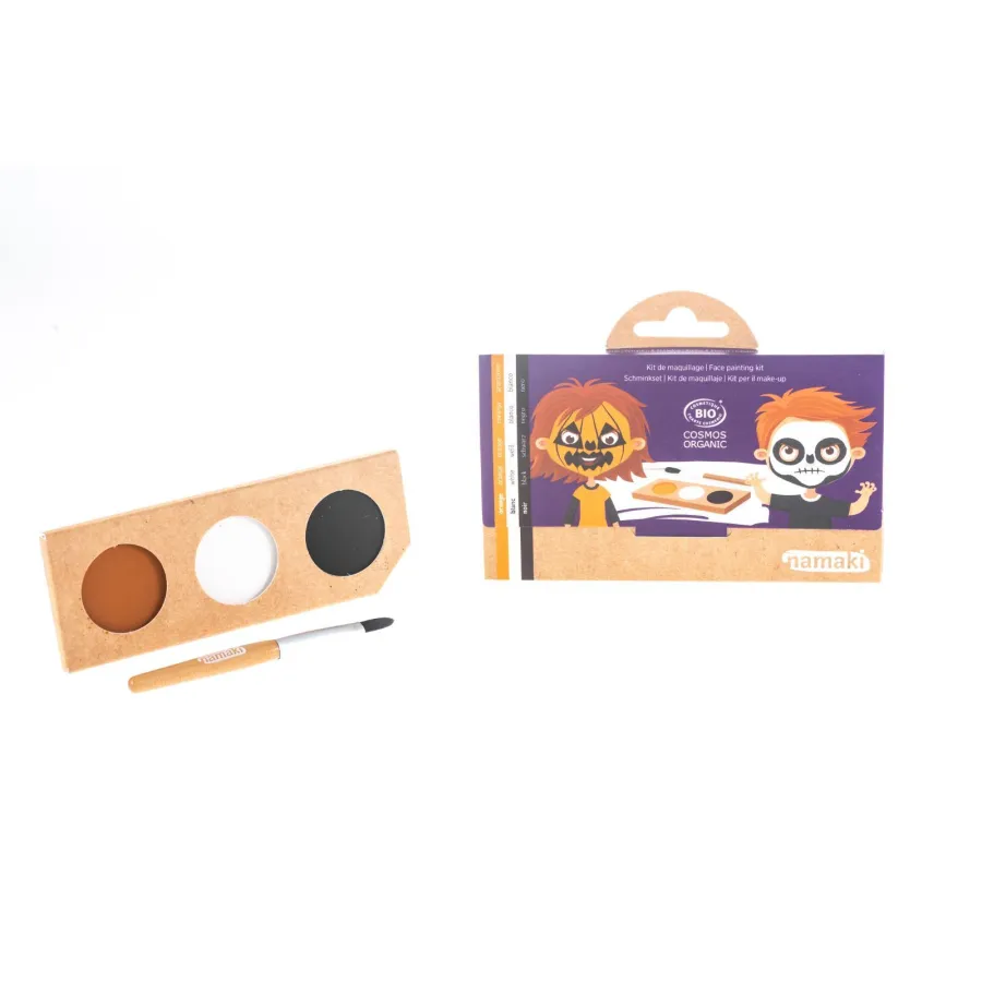 Kit de maquillage 3 fards Citrouille & Squelette - Namaki