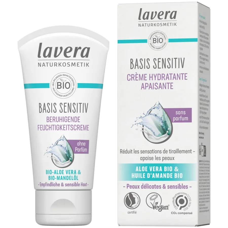 Crème hydratante visage- sans parfum - Basis Sensitiv - Lavera