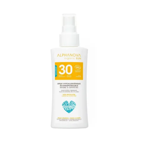 Spray solaire Sensitive SPF30 format voyage - Alphanova Organic Sun