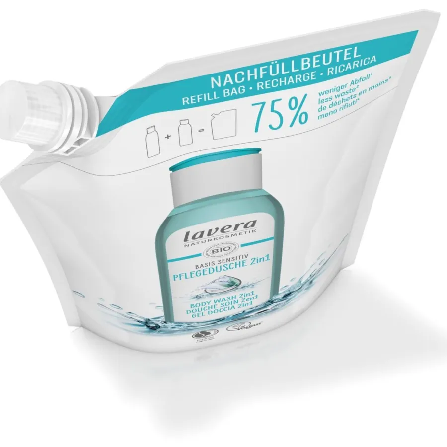 Recharge gel douche soin peau & cheveux 2en1 - Basis Sensitiv - Lavera