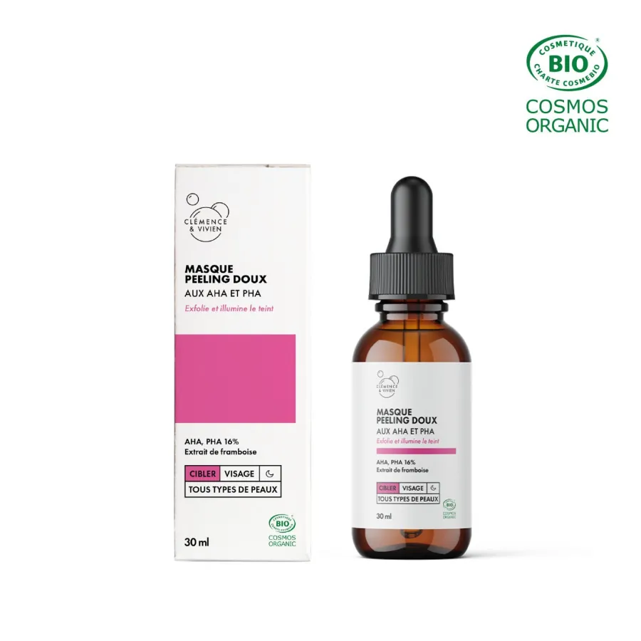 Masque peeling doux AHA + PHA 16 % - 30 ml - Clémence et Vivien
