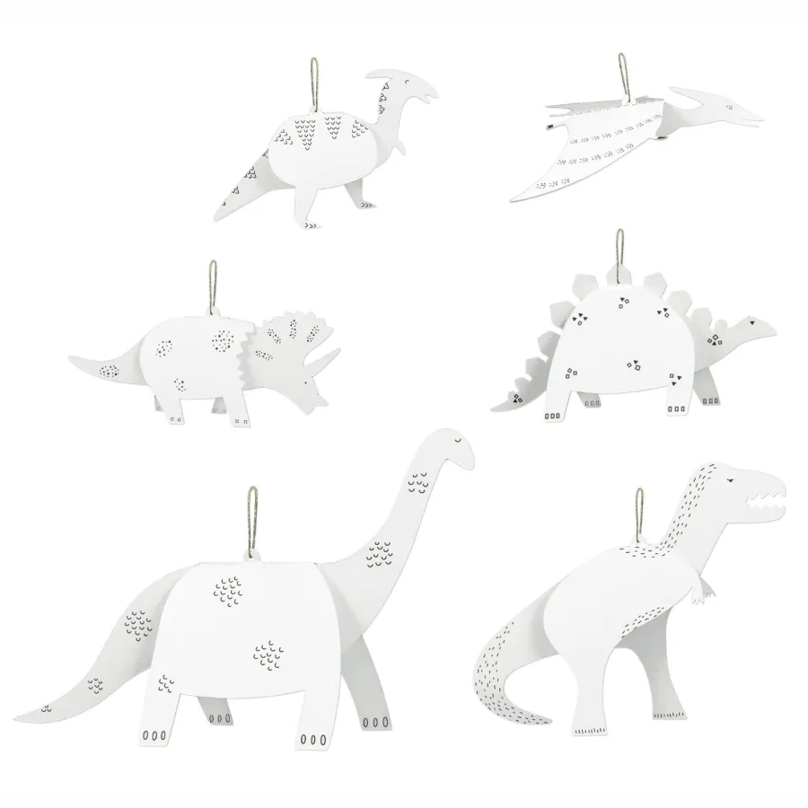Kit créatif - 6 Dinosaures à colorier - Pirouette Cacahouète