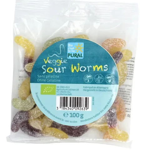 Assortiment de bonbons Veggie 100g - Pural