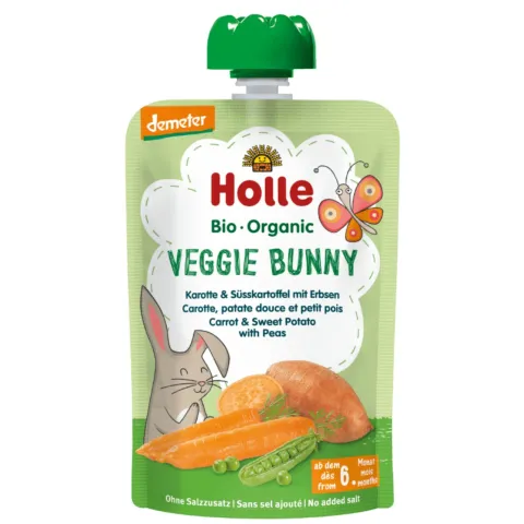 Gourde Veggie Bunny carotte patate douce 100g -  Holle