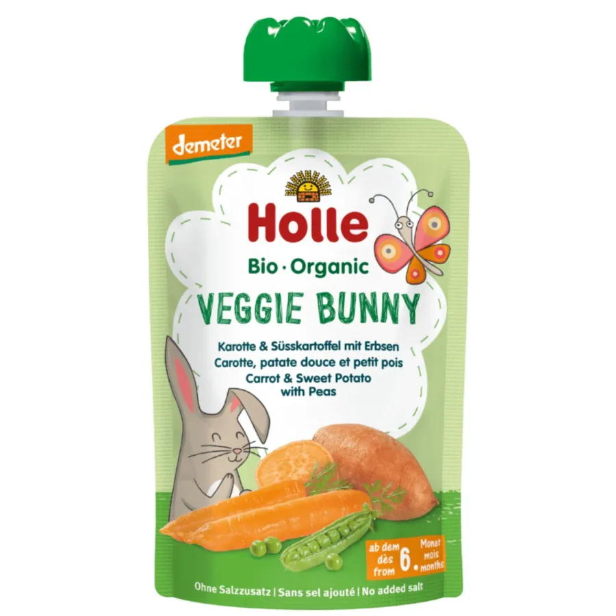 Gourde Veggie Bunny carotte patate douce 100g -  Holle