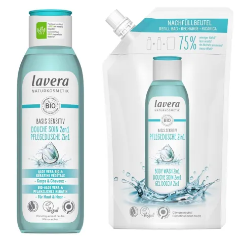 Kit Douche soin 2en1 corps et cheveux - Basis Sensitiv - Lavera