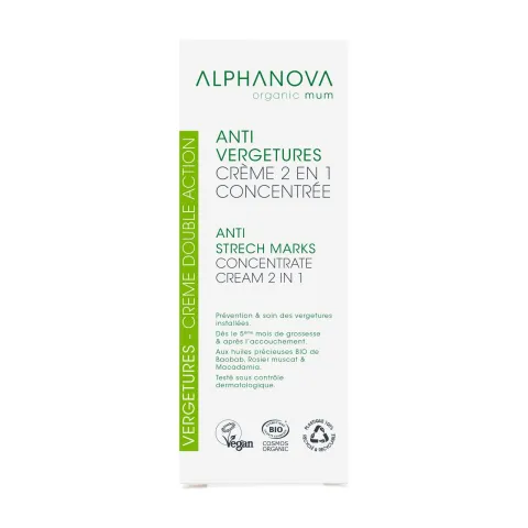 Crème 2 en 1 concentrée anti-vergetures - Alphanova Organic Mum