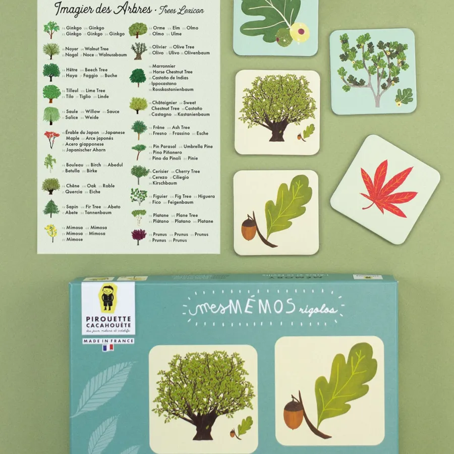 Jeu - Mémory pour enfants - l'Arbre et sa Feuille - Pirouette Cacahouète