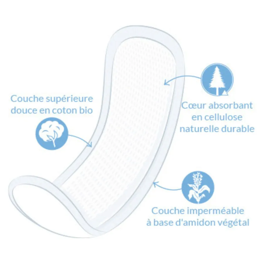 Serviettes naturelles maxi nuit - Natracare