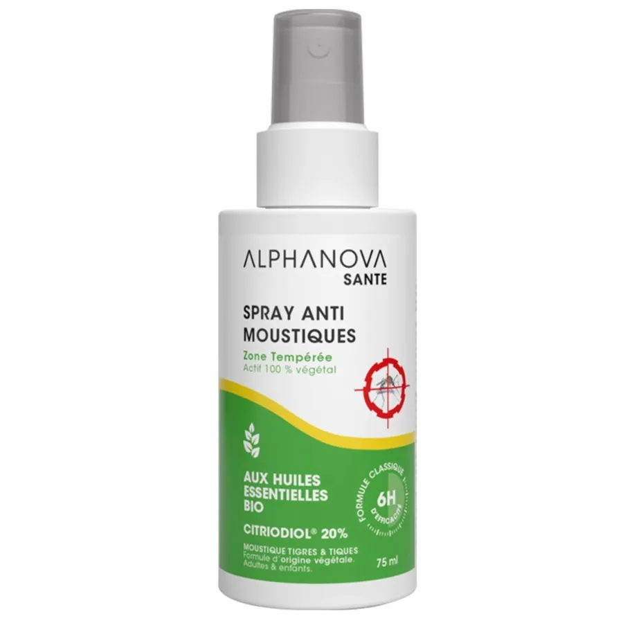 Anti-moustique zone tempérée - 6H d’efficacité- Alphanova Santé
