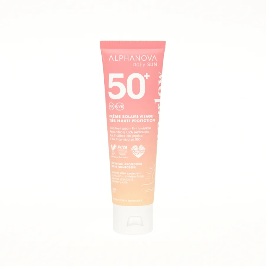 Crème solaire visage SPF 50+ - Alphanova Daily Sun