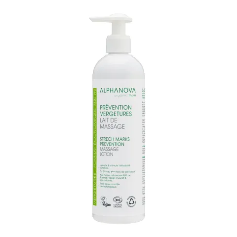 Lait de massage prévention vergetures - Alphanova Organic Mum