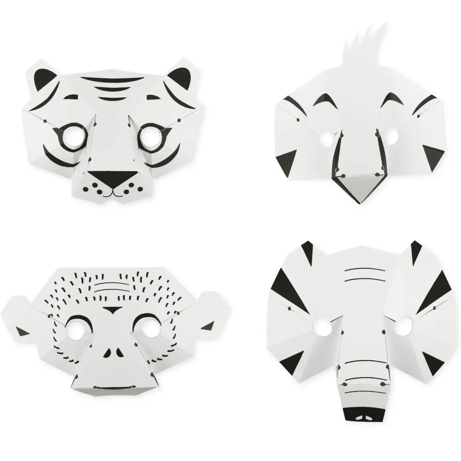 Kit créatif masques de la Jungle - Pirouette Cacahouète