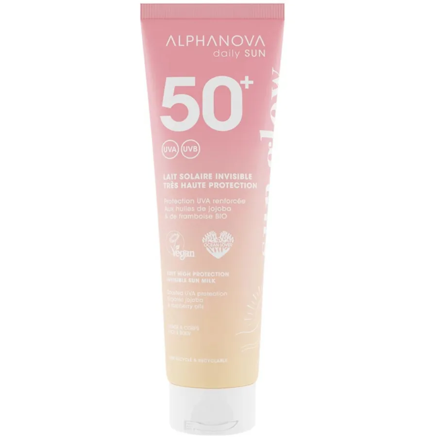Lait solaire invisible très haute protection SPF 50+ - Alphanova Daily Sun