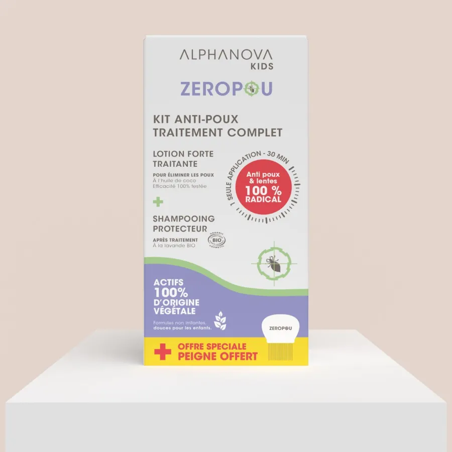 Kit anti-poux & lentes Zéropou - Alphanova Kids