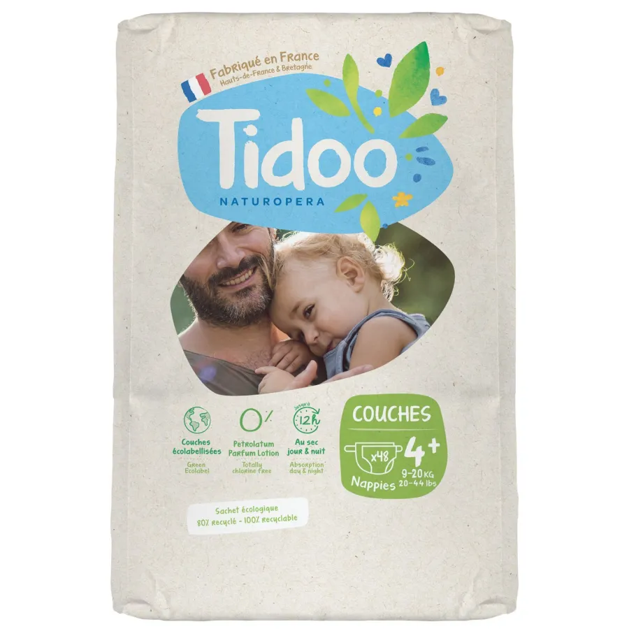 Couches hypoallergéniques & anti-fuites - Tidoo