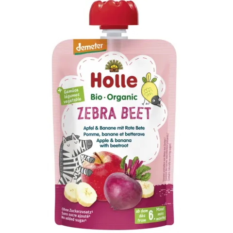 Gourde Pomme, banane et betterave - Zebra Beet - Holle