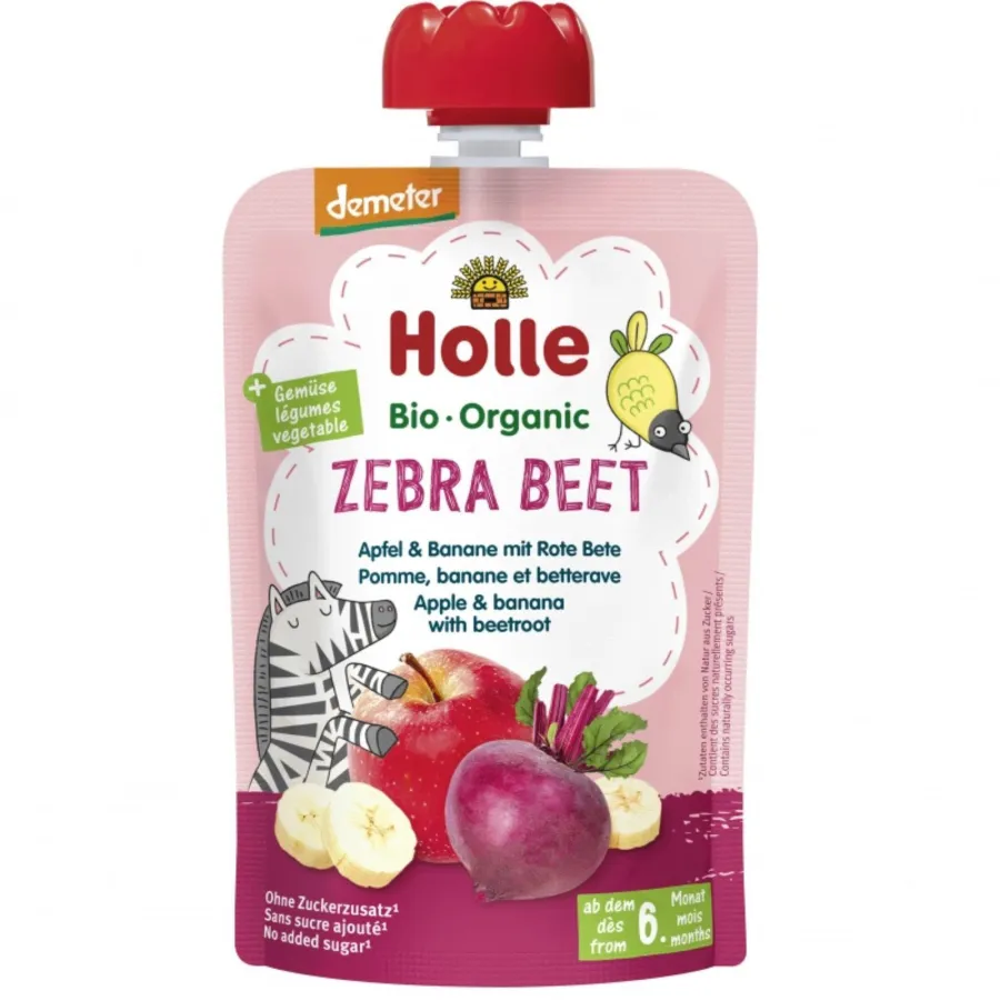 Gourde Pomme, banane et betterave - Zebra Beet - Holle