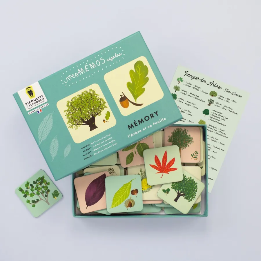 Jeu - Mémory pour enfants - l'Arbre et sa Feuille - Pirouette Cacahouète