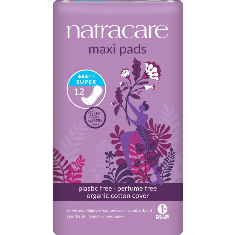 Serviettes hygiéniques en coton bio - Flux Super - Natracare