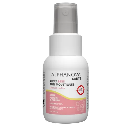 Spray bébé anti-moustique – spécial textile Alphanova Santé