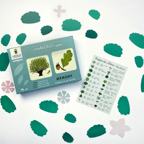 Jeu - Mémory pour enfants - l'Arbre et sa Feuille - Pirouette Cacahouète