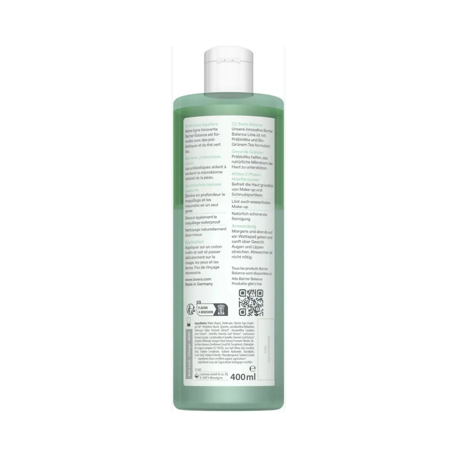 Barrier balance eau micellaire biphasée 400ml - Lavera