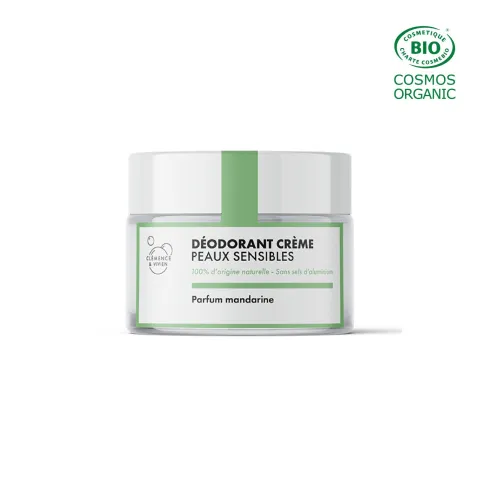 Déodorant crème peaux sensibles mandarine - Clémence et Vivien