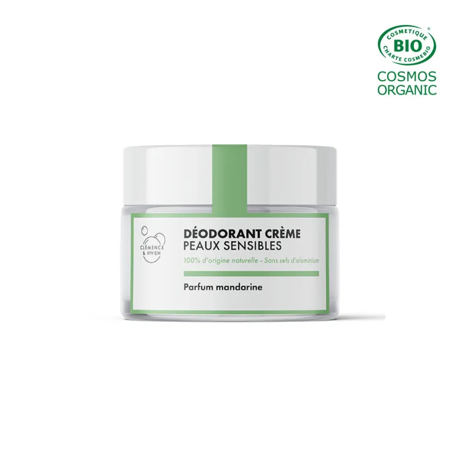 Déodorant crème peaux sensibles mandarine - Clémence et Vivien