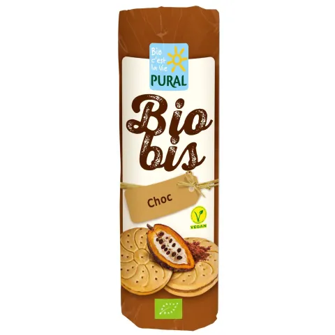 Biscuit BioBis choco blé vegan bio cacao - Pural