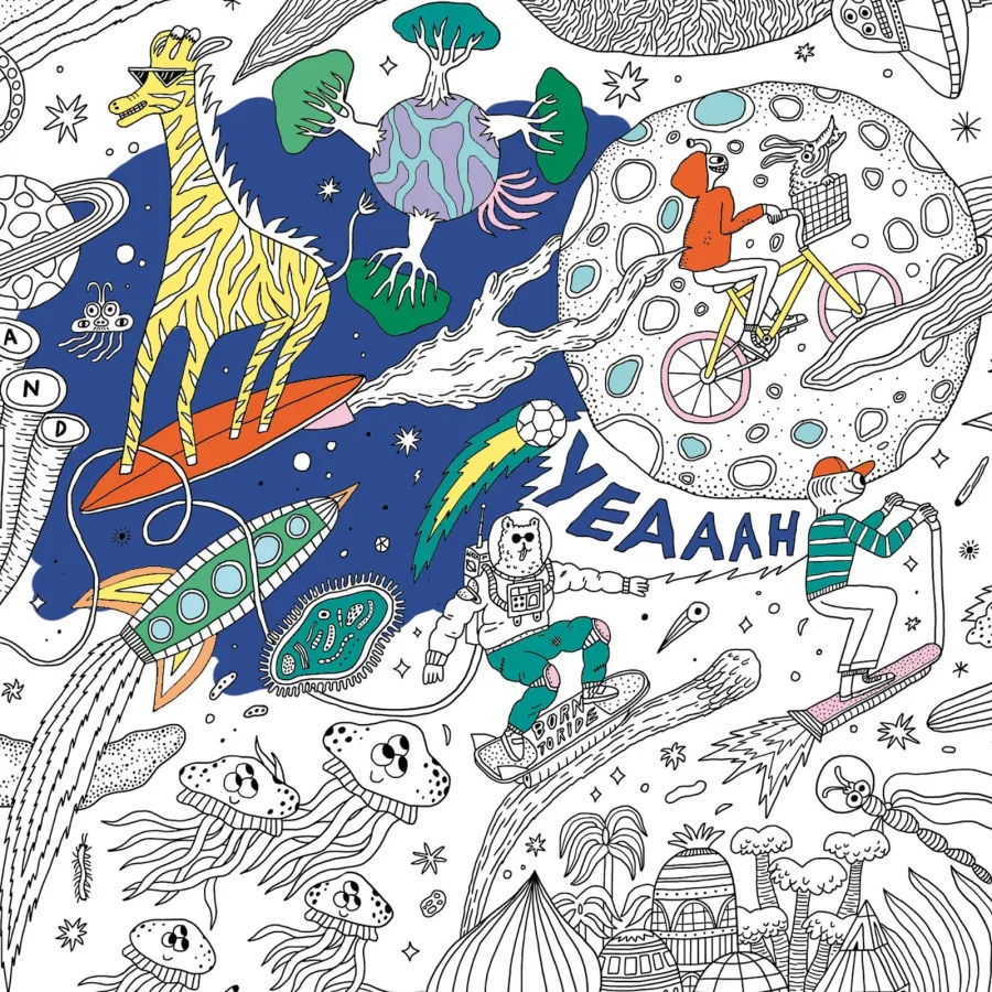 Poster géant à colorier - L'Espace - Pirouette Cacahouète