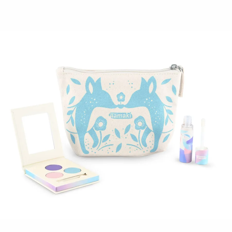 Trousse de maquillage scintillante Renard Bleu - Namaki